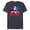 Navy Heather, variant on R2-D2 Droid + Logo in Red White & Blue USA America - Short Sleeve Blended T-Shirt for Adults - Customized-Black