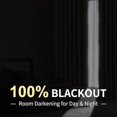 thumbnail image 2 of 100% Blackout Window Curtains 84 inches Long 2 Panels Set, Faux Linen Look Thermal Insulated Grommet Drapes, Room Darkening Curtain for Bedroom Living Room(W52 x L84 Inch, Grey), 2 of 7