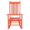 thumbnail image 6 of Shine Company Traditional Hardwood Indoor/Outdoor Patio Porch Rocker in Orange, 6 of 6
