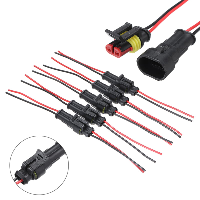 10pair  2Pin Car Electrical Connector Plug Male Female Wire Cable Waterproof 