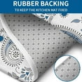thumbnail image 4 of Blue Paisley and Floral Pattern Bathroom Rugs Sets 3 Piece,Toilet Cover Set,Absorbent Non Slip Bathroom Mats Sets with U-Shaped Contour Rug Toilet Rug Set, 4 of 5