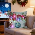 thumbnail image 5 of Christmas Themed LED Pillow, Holiday Decor with Flashing and Constant Lighting, 45x45cm Short Plush Cushion for Home Gift Idea, 5 of 6