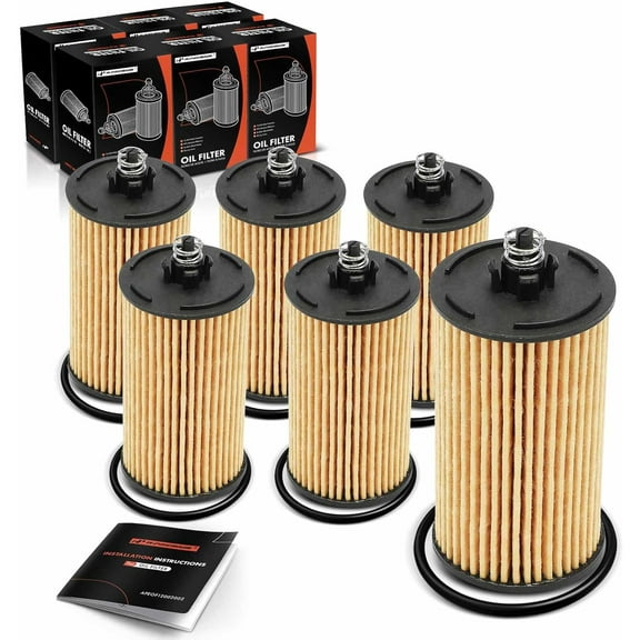 A-Premium 6-PC 10K Miles Protection Oil Filter Compatible with Chevrolet Cruze 2013-2015, Cruze Limited 2016, Sonic 2013-2019, Trax 2013-2020 & Buick Encore 2013-2020, Replace# 25195775, 25195785
