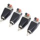 thumbnail image 2 of Adaptador de cable de altavoz RCA, paquete de 4 altavoces Phono RCA macho a AV 2 terminales de tornillo hembra Video Audio Spring Compression Balun para CCTV (RCA M/F) Zhivalor LN-5707, 2 of 4