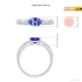 thumbnail image 4 of ANGARA Natural 1.25 ct Tanzanite Vintage Style Ring with Diamond Accents in 14K White Gold for Women (Size-8x6mm) | December Birthstone, Anniversary, Jewelry Gift for Women | Natural Tanzanite Ring, 4 of 9