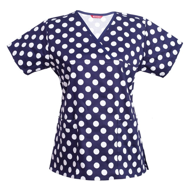 Women's Patterned Scrub Top Print Scrub Top