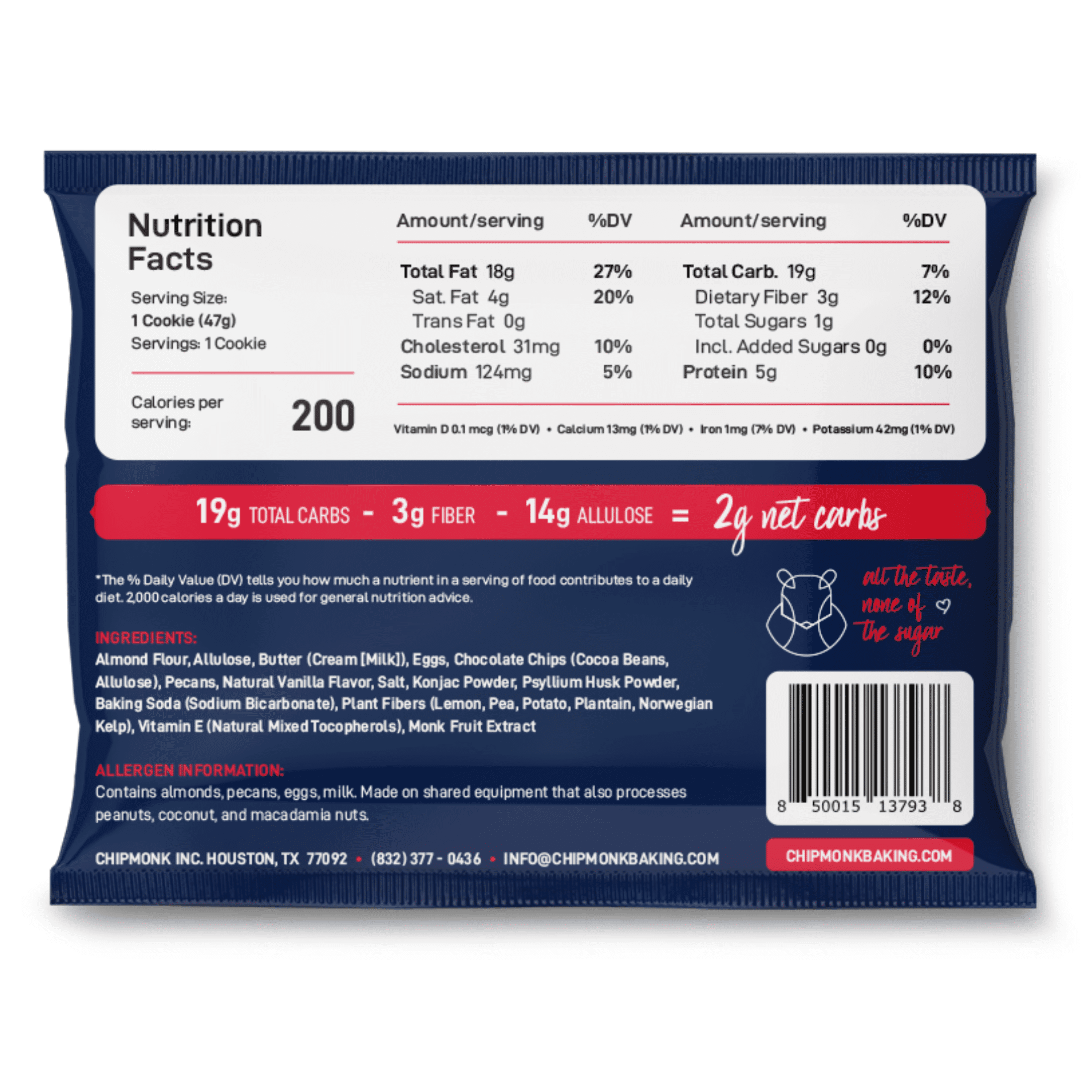ChipMonk Keto Cookies, Variety Pack - Low Carb Keto Friendly Snacks, Dessert, Gluten-Free, High Fat and Protein, Low Sugar