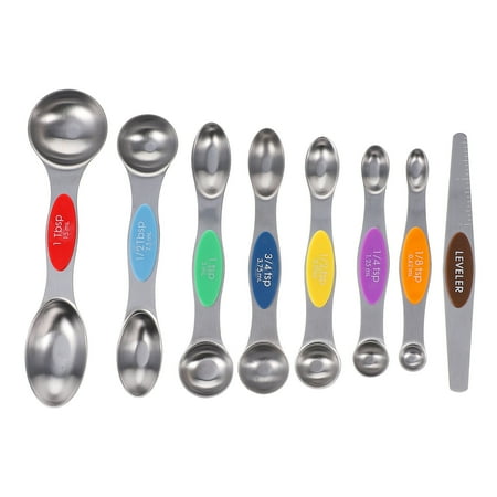 

8Pcs Stainless Steel Magnetic Measuring Spoons Double-headed Spoons Teaspoon