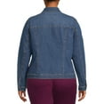 thumbnail image 5 of A3 Denim Women's Plus Size Distressed Denim Jacket, 5 of 5