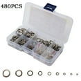thumbnail image 1 of 480pcs 304 Stainless Steel Spring Lock Washer Assortment Set 9 Sizes - M2-M12, 1 of 11
