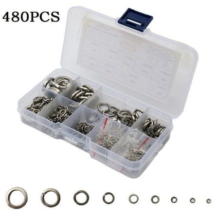 

480 Pcs 304 Stainless Steel Spring Lock Washer Assortment Set 9 Sizes - M2-M12