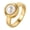 Gold-White, variant on Gemstone Rings for Women Men Round Band Vintage Stainless Steel Couples Everyday Wear Gift Personalized Statement Simple Jewelry Gold Plated Blue Size 9
