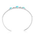 thumbnail image 6 of EXCLUSIVELY OURS! Sterling Silver Sleeping Beauty Turquoise Oval Rope Cuff Bracelet, Sizes Small to Large, 6 of 7