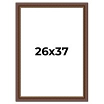 26x37 Copper and Brown Real Wood Picture Frame Width 2 inches | Interior Frame Depth 0.5 inches |