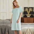 thumbnail image 5 of Chemises de Nuit d'Été pour Femmes, Douce 100 % Coton Confortable Légère à Manches Courtes Nuisette pour Dames, 5 of 5