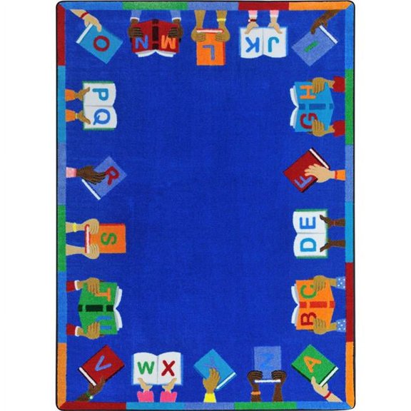Joy Carpets 1963G Books Are Handy Rug in Multi, 10.9 in. x 13.2 in.