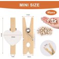 thumbnail image 2 of Mini Pinzas Decorativas, 90PCS Mini Pinzas de Madera, Pequeñas Pinzas de Madera para Boda, Navidad, Día de San Valentín, Manualidades, Clip de Fotos, Decoración del Hogar (Amor), 2 of 5
