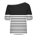 thumbnail image 5 of Women's Casual Top, Loose Fit Off Shoulder Short Sleeve Blouse for Loungewear and Daily Wear, 5 of 6