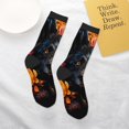 thumbnail image 4 of Uemuo Colorful Floral Black Dog Printed Kids Boys Socks Seamless Crew Socks Crazy Funny Athletic Sport Socks for Children, 4 of 6