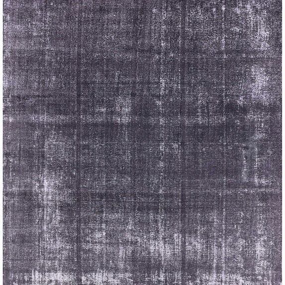 Ahgly Company Indoor Square Mid-Century Modern Plum Purple Oriental Area Rugs, 5' Square