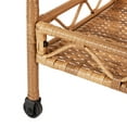 Better Homes & Gardens Willow Sage Steel Wicker Bar Cart, Brown