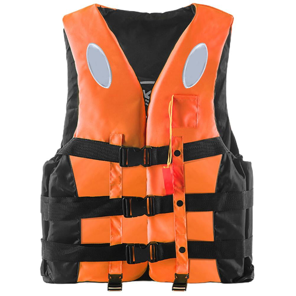Snorkelling MCTY Life Jackets Adult Float Drifting Rescue Vest Professional Reflective Adjustable Buoyancy Vest Jacket Safety Jackets with Whistle Belt for Adults Kayaking Paddle Boarding 