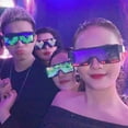 thumbnail image 4 of Gafas Gafas de luz LED cargables por USB Gafas inteligentes Gafas luminosas de moda Gafas brillantes Tomshoo Azul, 4 of 7