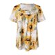 thumbnail image 2 of Gibobby Playera Manga Corta para Mujer Camisetas sin mangas verano para mujer, corte holgado, cuello cuadrado plisado, camisetas manga corta, dobladillo c(Negro,G), 2 of 5