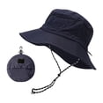 thumbnail image 3 of Under$5 Womens Sun Hat Unisex Waterproof Packable Bucket Hat Wide Brim Outdoor Sun Hat with Wind Strap Lightweight Fisherman Cap Gsakboxl, 3 of 3
