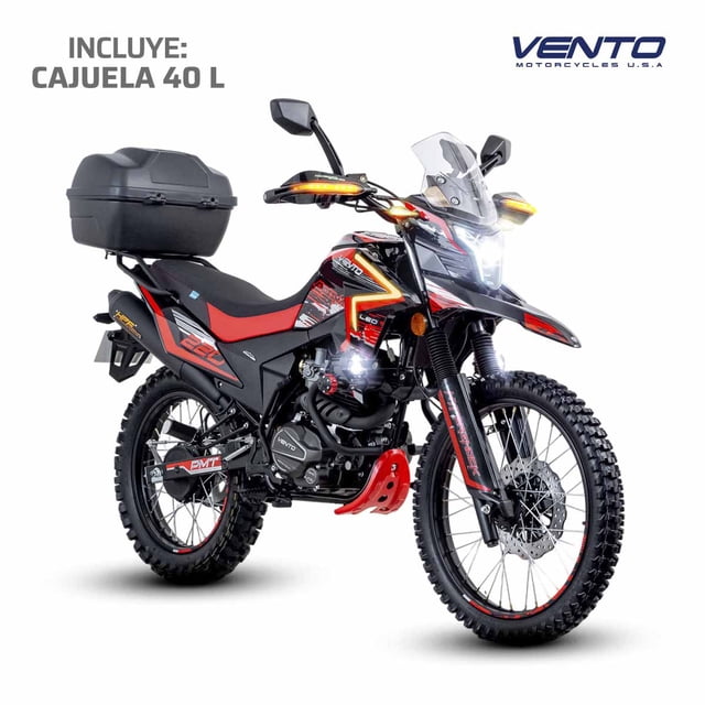 Motocicleta Doble Propósito Vento Crossmax 220 Led Negro 2026