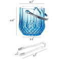 thumbnail image 4 of 6X Cubo de hielo Cubo de hielo de plástico con asa Cubo de hielo acrílico transparente para champán Cerveza Vino para el hogar - Azul, 4 of 4
