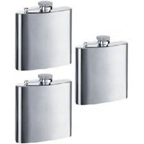 Gifts Infinity® 8oz Stainless Steel Groomsman, Bridesmaid Flask- (3, 8oz)