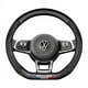 thumbnail image 5 of Funda de volante de cuero con logotipo de automóvil en relieve de fibra de carbono Funda de volante de cuero con logotipo de automóvil en relieve 3D, 5 of 6