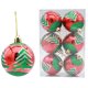 thumbnail image 1 of 6 bolas navideñas de plástico de 6 cm con purpurina para árbol de Navidad, decoraciones navideñas con flores pintadas para fiestas, 1 of 6