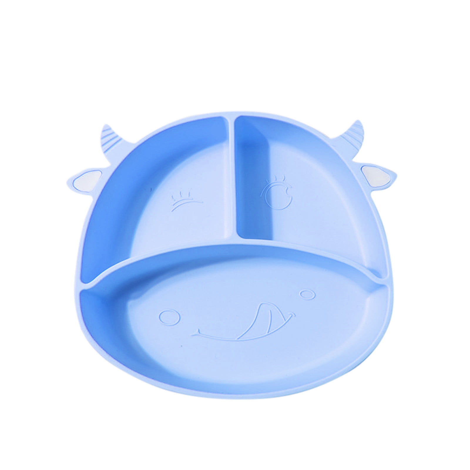 QIIBURR Suction Plates for Baby Silicone Baby Bowls Baby Silicone Plate Nonslip Suction Feeding