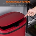 thumbnail image 6 of Iso Stainless Steel 13 Gal. Motion Sensor Automatic Trash Can, Red, 6 of 19