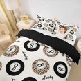 thumbnail image 2 of Castle Fairy Leopard Print Billiards Duvet Cover King, Sport Theme King Bedding, Brown Black,Black Reversible,3 Pieces,1 Duvet Cover and 2 Pillowcases, 2 of 6