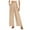 Khaki, variant on MAIHAN Wide Leg Linen Pants Women Summer Loose Beach Cotton Linen Pant Vacation Lightweight Straight Leg Trouser with Pocket(Navy,L)