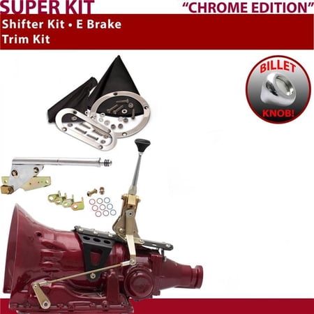 American Shifter TH200 Shifter Kit Chrome 6 in. E Brake Trim Kit for EC7CC