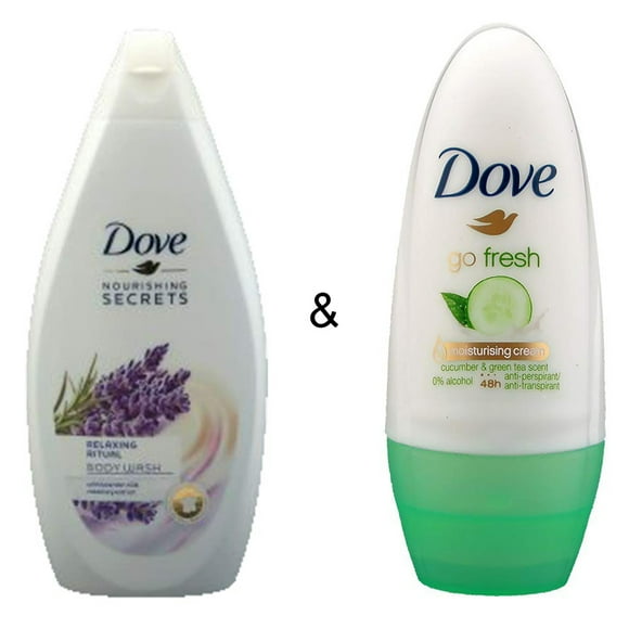 Body Wash Relaxing Ritual 500 by Dove & Roll-on Stick Go Fresh Cucumber 50 ml by Dove