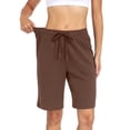thumbnail image 2 of Cadmus Women's Casual Comfy 9" Bermuda Shorts Yoga Walking Running Drawstring Shorts with Pockets, 2 of 9