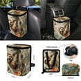 thumbnail image 4 of Yuyamidu Cute Sloth Car Seat Cover Full Set of 15 Flower Steering Wheel Cover Seat Belt Covers Trash Can Air Vent Organizer Box Rear View Mirror Cover Coasters Key Chain Car Interior Accessories, 4 of 7