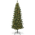 thumbnail image 3 of JoanKaren 9' Pre-Lit Pencil Christmas Tree,Slim Artificial Xmas Trees with Led Warm Adjustable Lights, 3 of 9