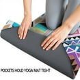 thumbnail image 3 of Colorful Geometric Triangle Diamond Pattern Hot Yoga Mat Towel Non Slip for Hot Yoga - Quick-Drying Yoga Mat Cover with 4 Corner Pockets with Travel Bag - Hot Yoga Towel Non Slip 70"x26", 3 of 6