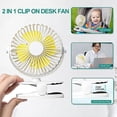 thumbnail image 2 of Portable Silent Fan, Silent 3-Speed Clip-On Desk Fan, 720 Adjustment, Suitable for Office, Black, 2 of 4