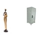 thumbnail image 1 of Escultura de figura de dama tribal africana, obra de arte para dormitorio, mueble de TV de mesa con mini armario, organización del hogar, ahorro de es, 1 of 8