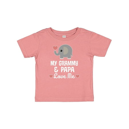 

Inktastic Grammy and Papa love me Grandchild Gift Baby Boy or Baby Girl T-Shirt