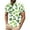 #417-Green, variant on Yaoyar Man St. Patrick's Day Lucky Shamrock Print Short Sleeve Lapel Hawaiian Summer Beach Button-Up Top Funny Irish Tees Cool Party Tees