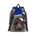 thumbnail image 2 of Honeii Astronaut in Outer Space Print Canvas College Laptop Backpack, Durable Rucksack Travel Notebook Bag School Backpack Book Bag for Men Women-Small, 2 of 7