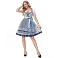 thumbnail image 2 of Vestido Dirndl alemán para mujer, Oktoberfest bávaro, Carnaval, disfraces de Halloween, disfraz de 3 piezas, traje de sirvienta de cerveza, novedad de 2023, 2 of 5